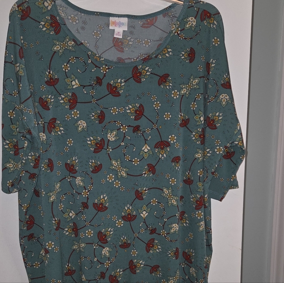 Lularoe Floral Stretch Irma Tunic Blouse - Picture 3 of 9